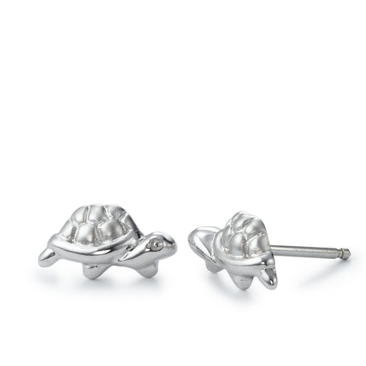 Clous d'oreilles Argent Rhodié Tortue