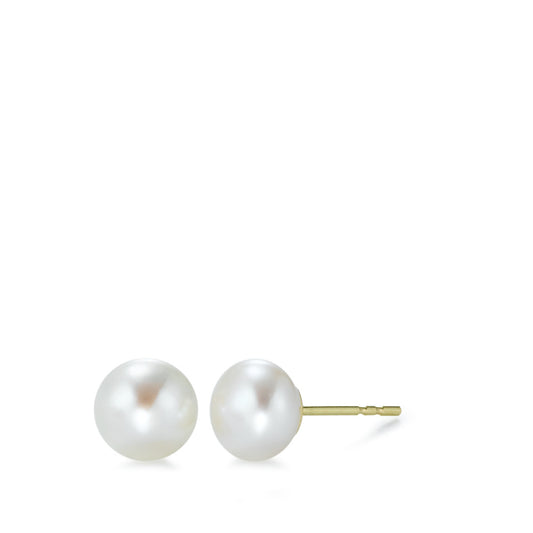 Clous d'oreilles Or jaune 18K perle d'eau douce