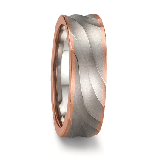 Partnerring 750/18 K Graugold, 750/18 K Rosegold