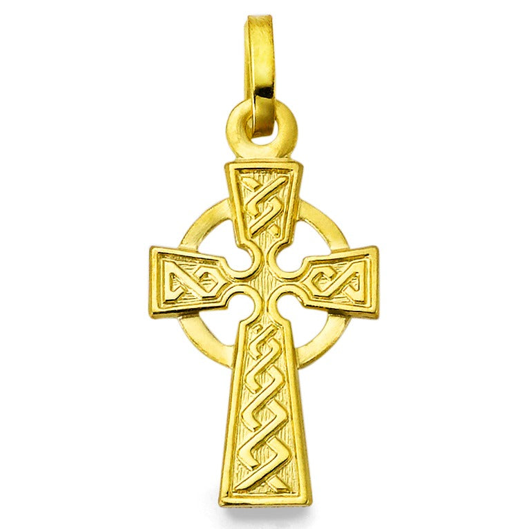 Pendentif Or jaune 9K Croix celtique