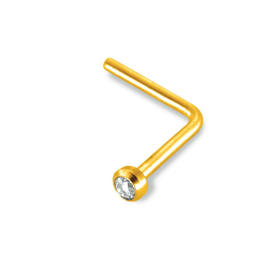 Clous de nez Or jaune 18K Zircone blanc