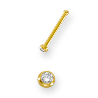 Clous de nez Or jaune 18K Diamant blanc, 0.01 ct, w-si