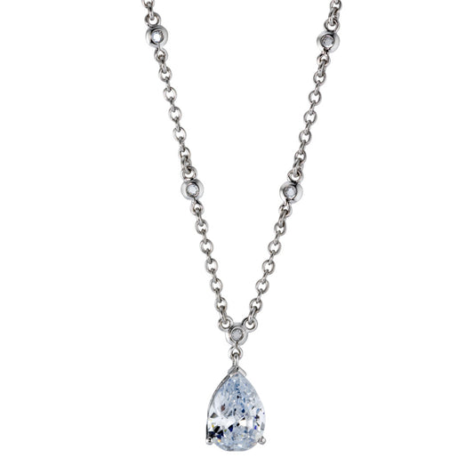 Collana Argento Zirconia rodiato 45 cm