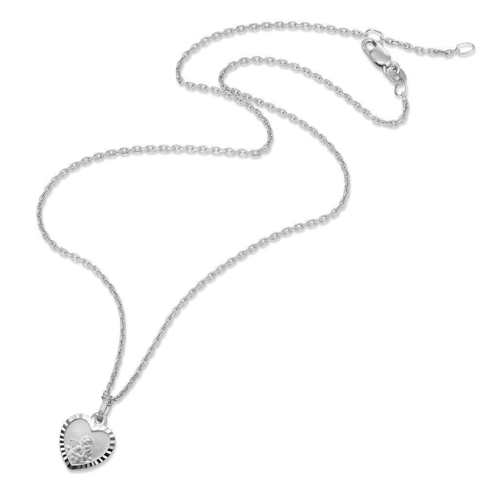 Chaînette avec pendentif Argent Rhodié Ange gardien 36-38 cm Ø11 mm