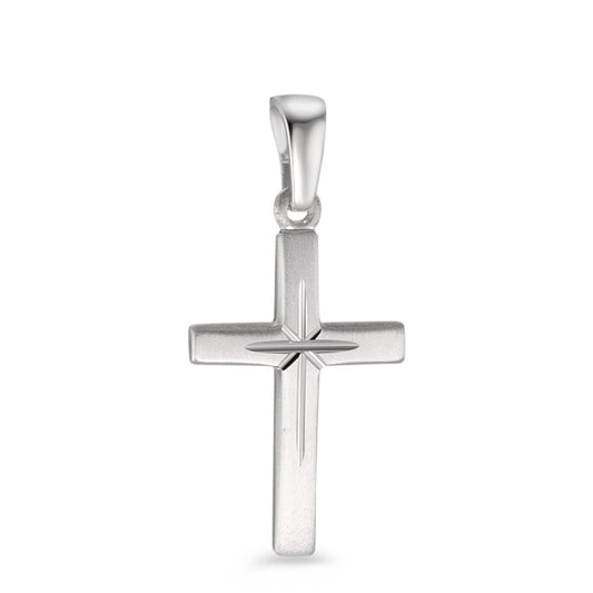 Pendentif Argent Rhodié Croix