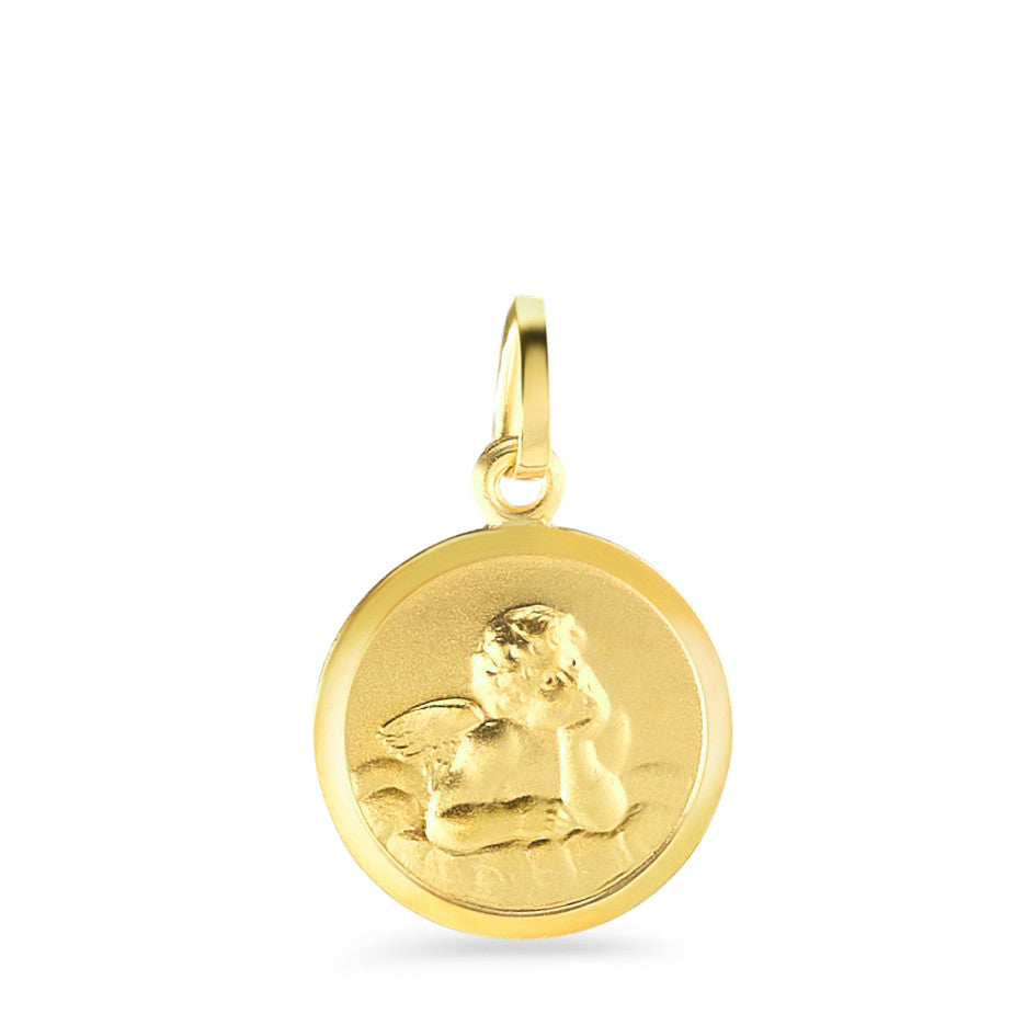 Pendentif Or jaune 9K Ange gardien Ø12 mm