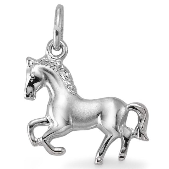 Pendentif Argent Rhodié Cheval