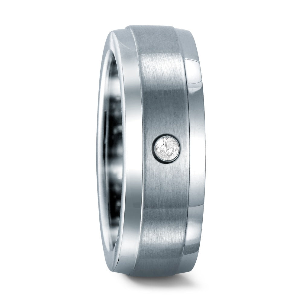 Bague Acier inoxydable Zircone