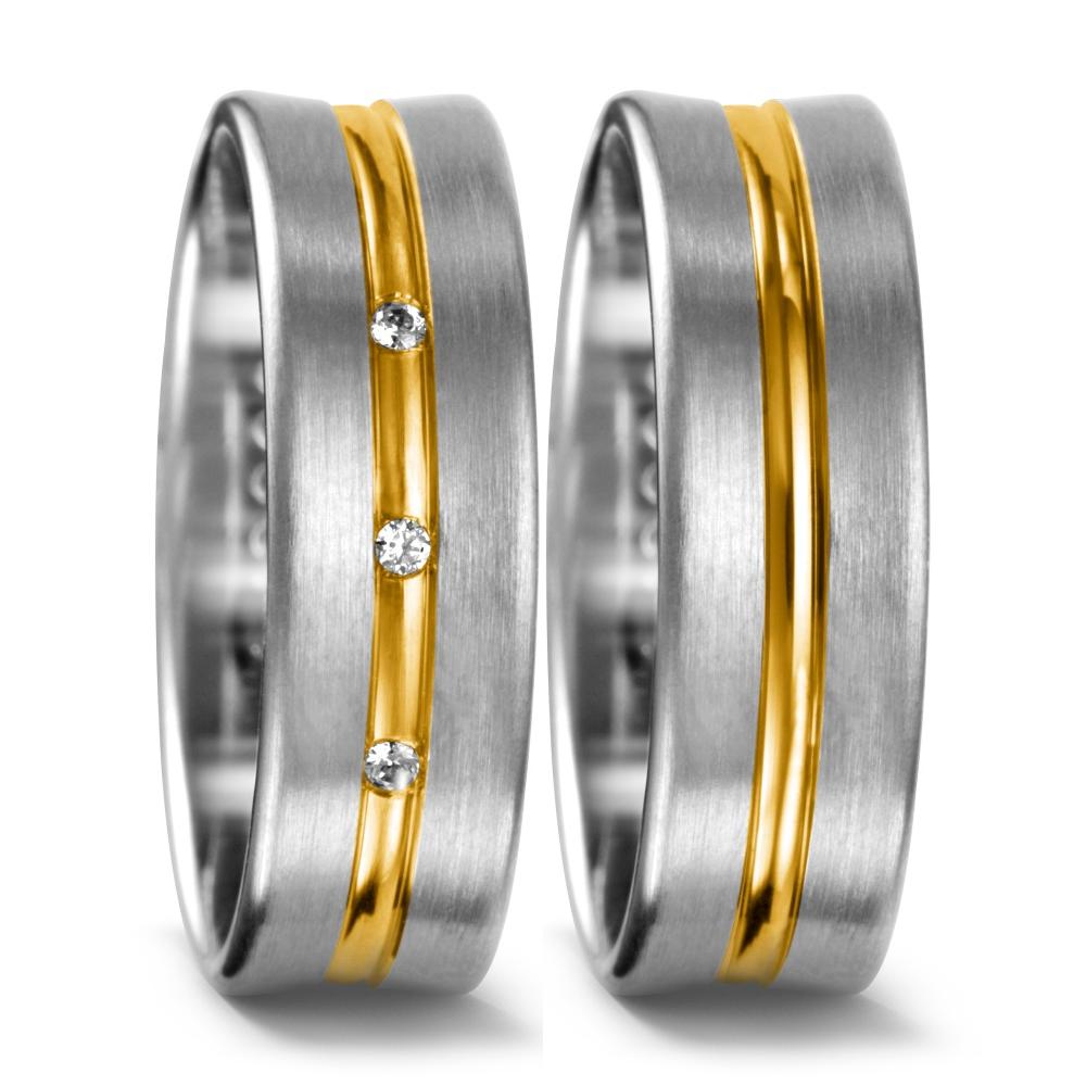 Alliance Or blanc 18K, Or jaune 18K