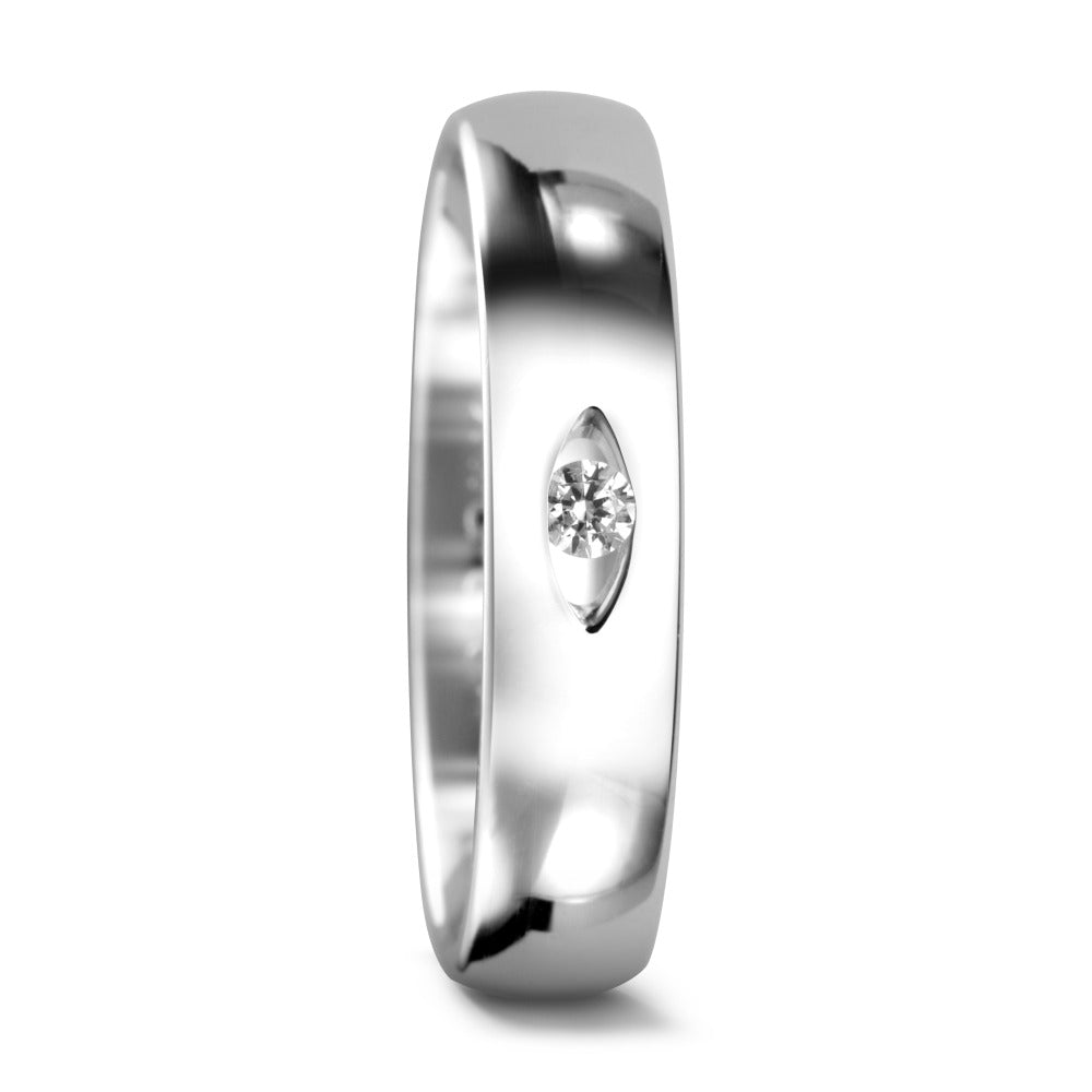 Partnerring 750/18 K Weissgold Diamant 0.04 ct, tw-vsi