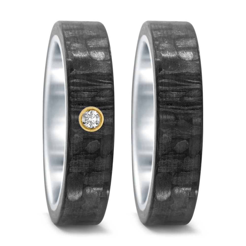 Partnerring Edelstahl, Carbon