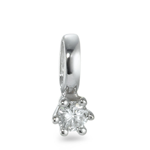 Pendentif Or blanc 18K Diamant 0.10 ct, w-si