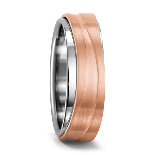 Partnerring 750/18 K Weissgold, 750/18 K Rosegold