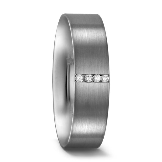 Bague Palladium 950 Diamant 0.04 ct, 4 Pierres, tw-si