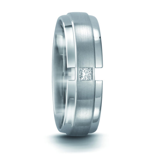 Bague Palladium 950 Diamant 0.065 ct, tw-vvsi