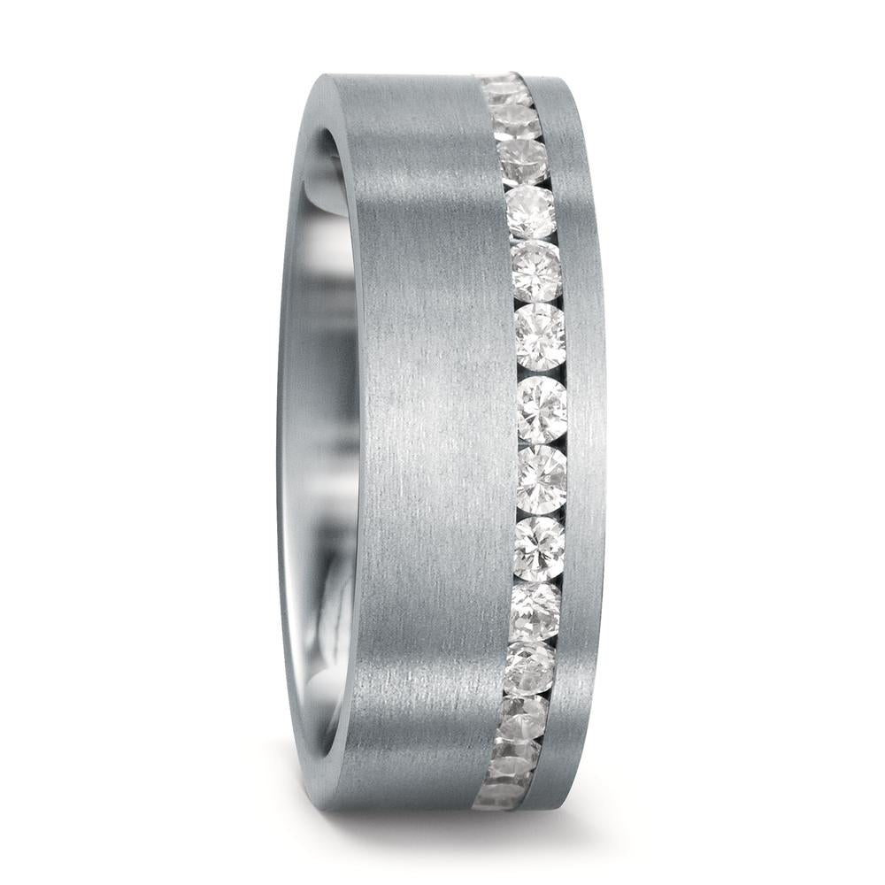 Bague d'éternité Acier inoxydable Zircone