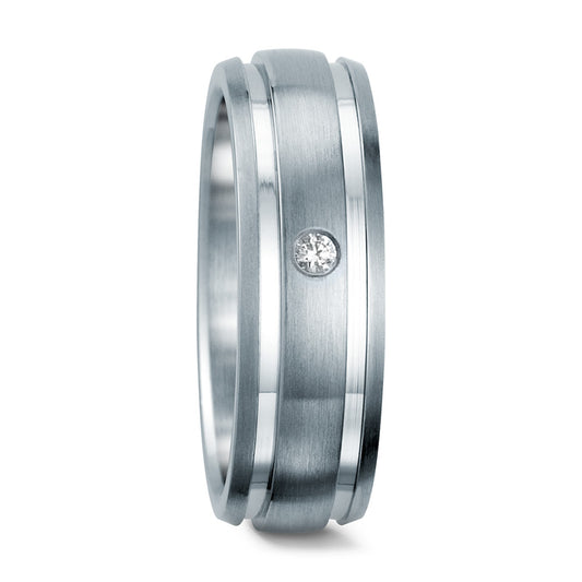 Bague Acier inoxydable Zircone