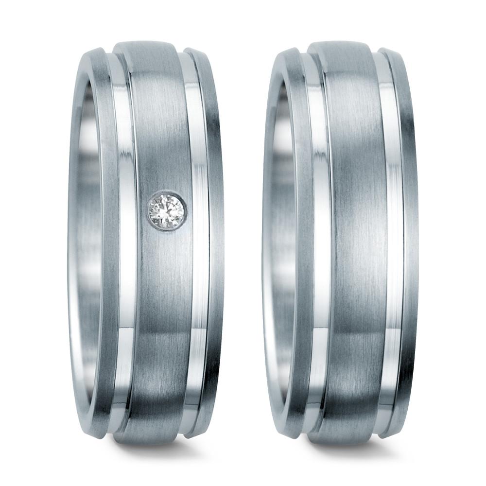 Bague Acier inoxydable Zircone