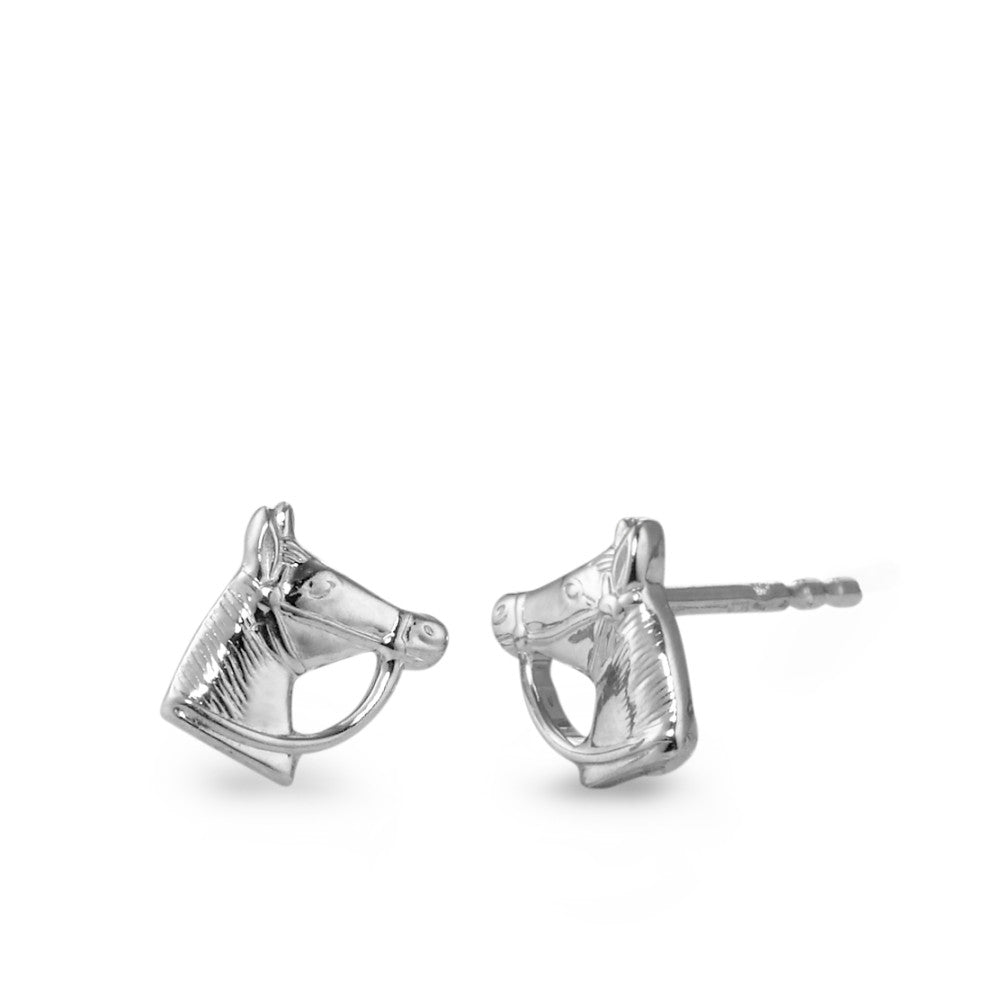 Clous d'oreilles Argent Rhodié Cheval