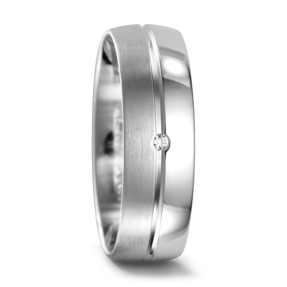 Bague Palladium 950 Diamant 0.01 ct, w-si