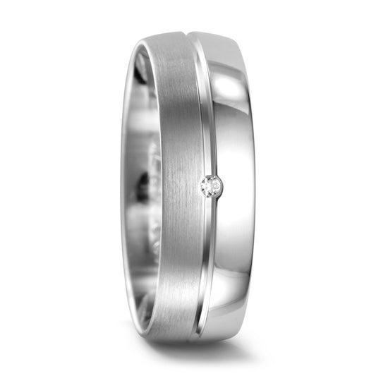 Bague Palladium 950 Diamant 0.01 ct, w-si