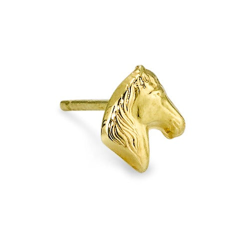 Clous d'oreille à l'unité Or jaune 9K Cheval