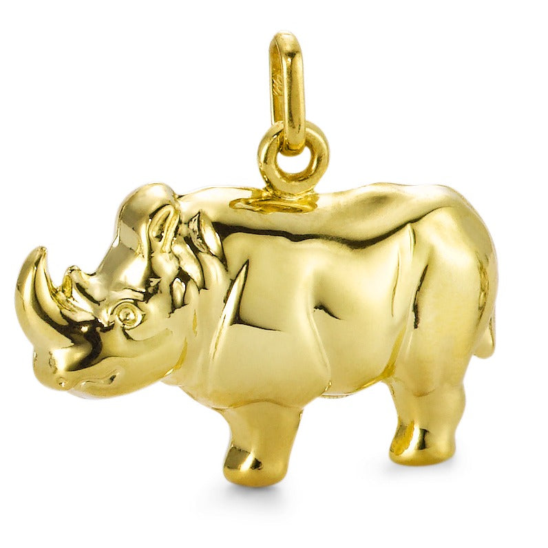 Pendentif Or jaune 9K Rhinocéros