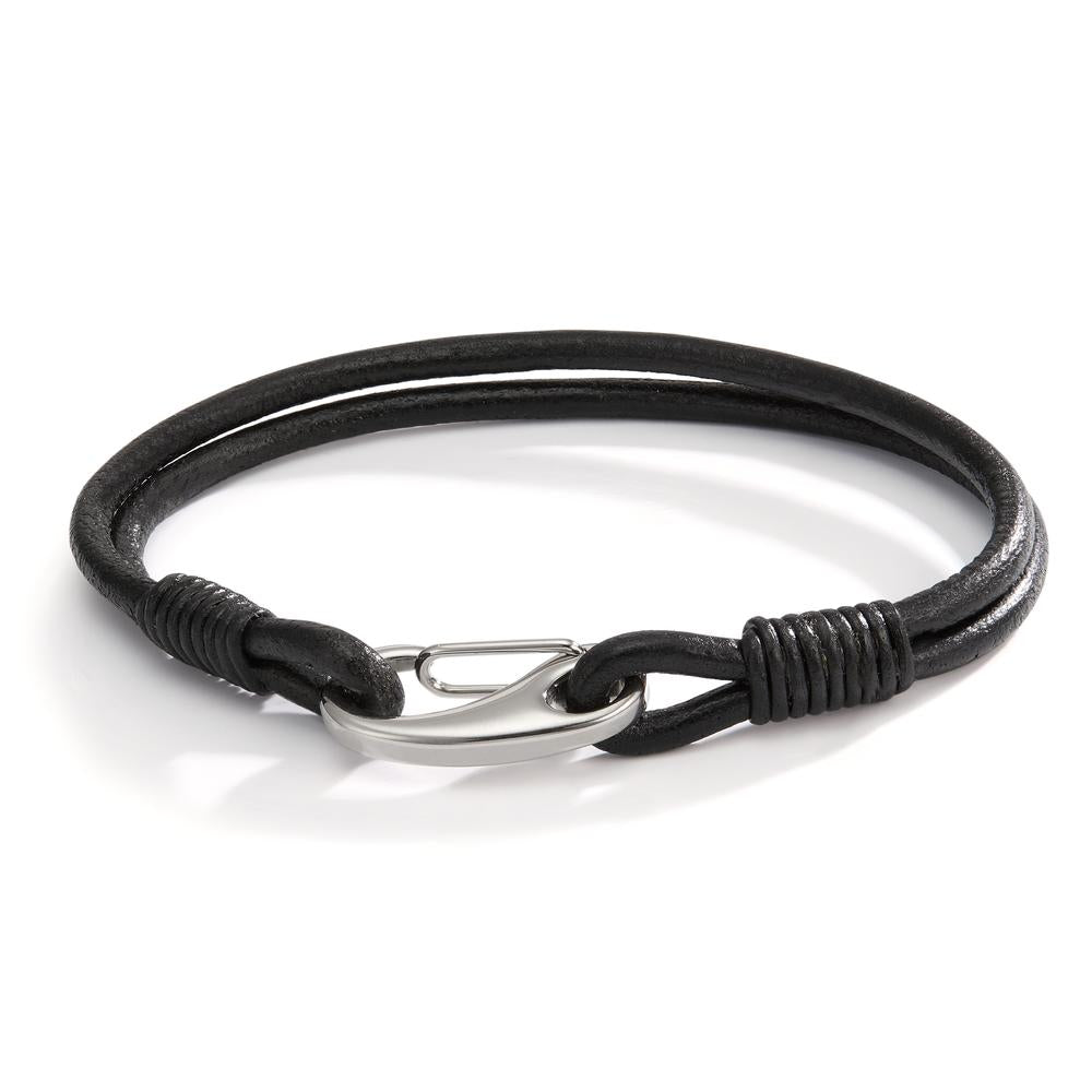 Bracciale Pelle, Acciaio inossidabile 21 cm Ø6.5 mm