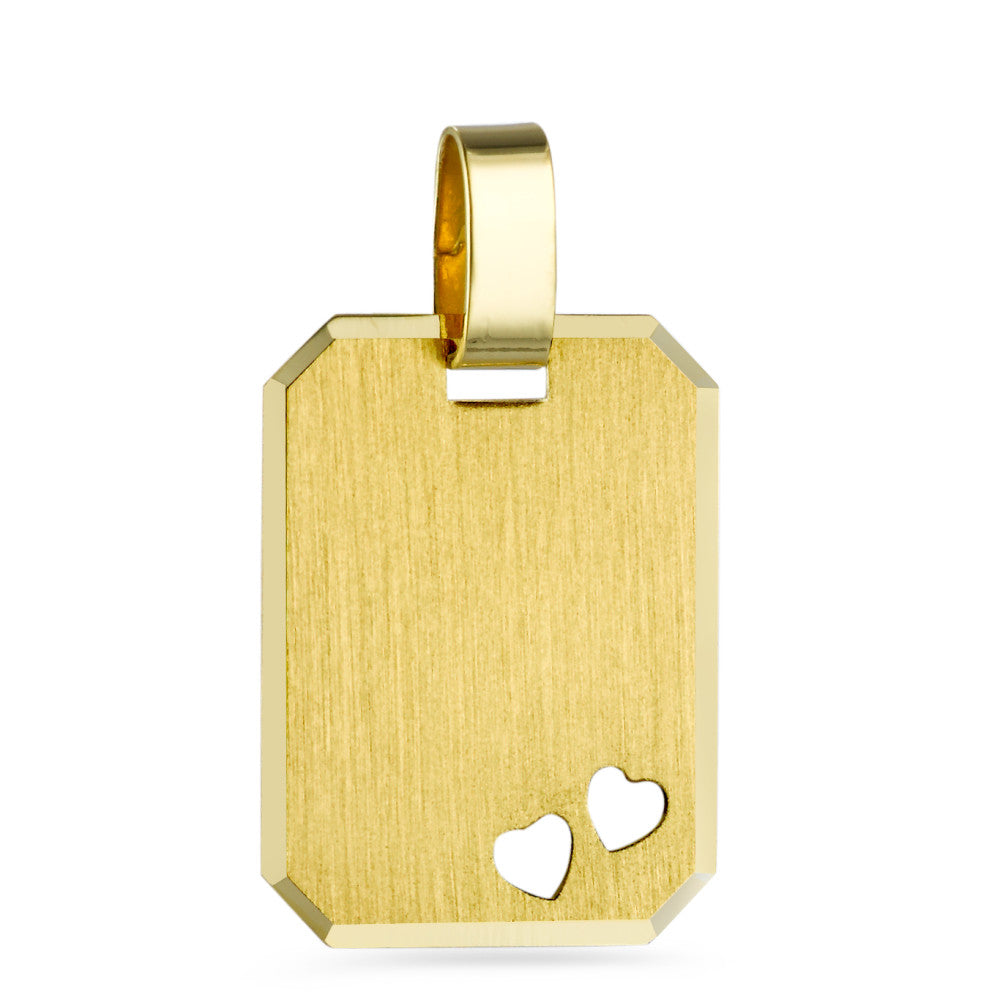 Pendentif avec gravure Or jaune 9K