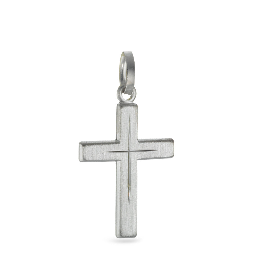 Pendentif Argent Rhodié Croix