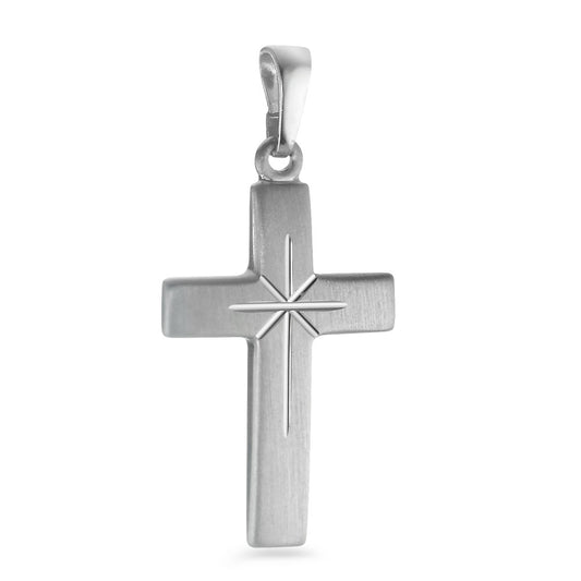 Pendentif Argent Rhodié Croix