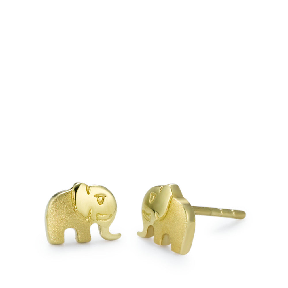 Orecchini a bottone Oro giallo 375/9K Elefante