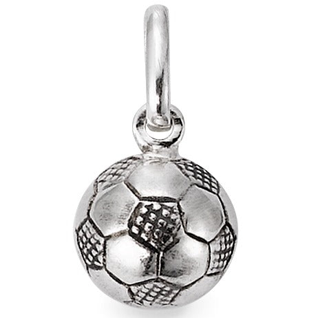 Pendentif Argent Patinée Football Ø10 mm