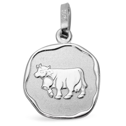 Pendentif Argent Rhodié Vache