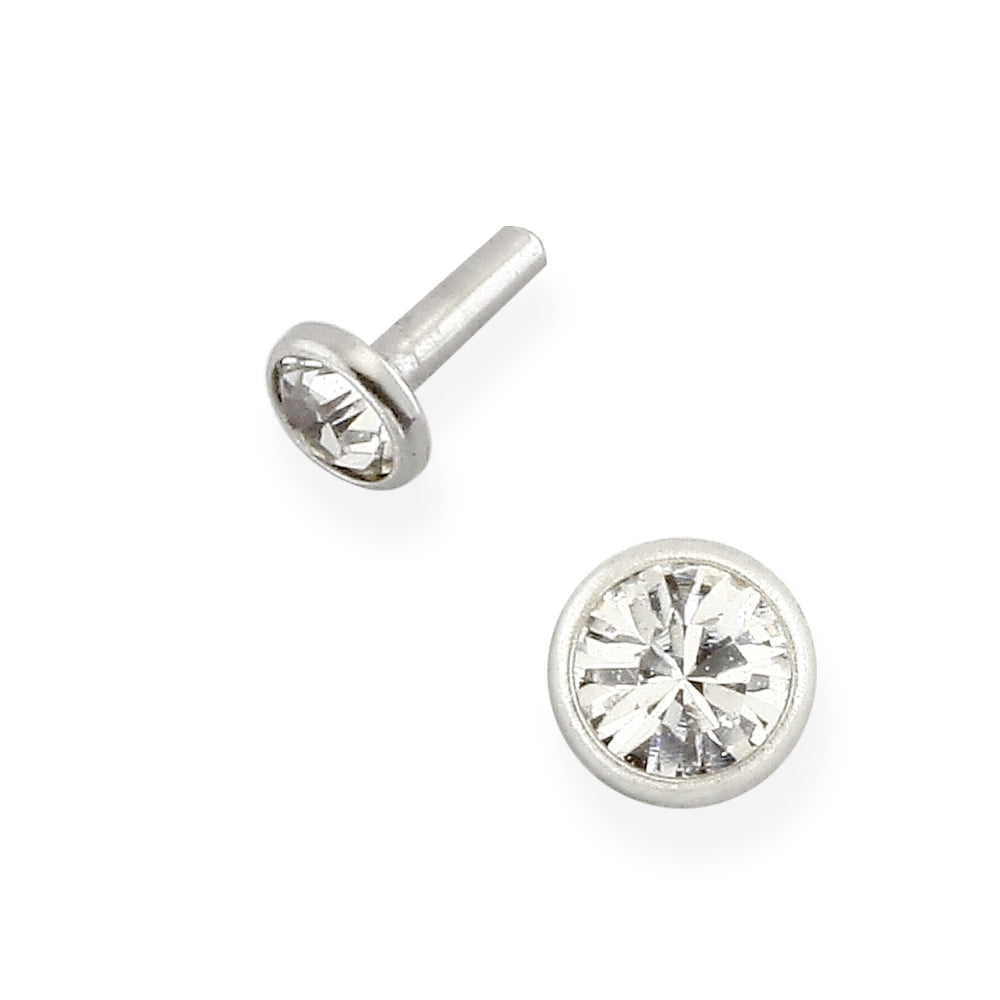 Piercing Medoflone, Acciaio inossidabile Cristallo bianco