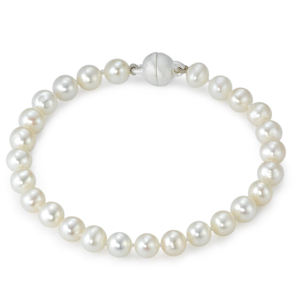 Bracciale Argento Perla coltivata d'acqua dolce 20 cm Ø8 mm