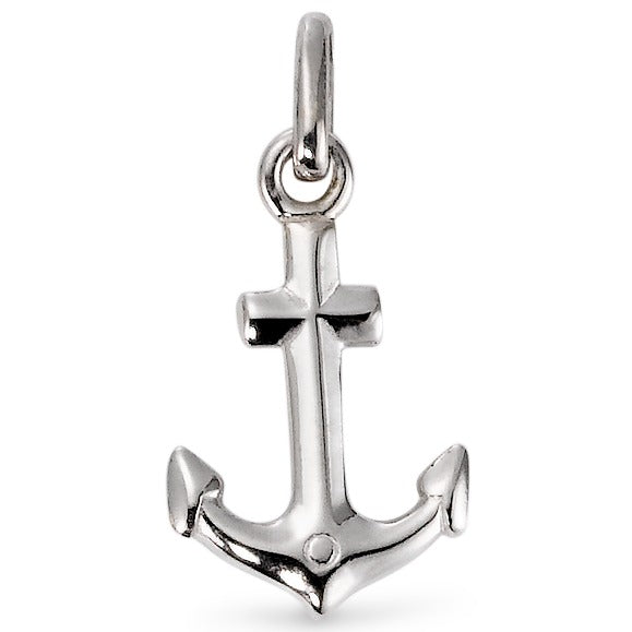 Pendentif Argent Rhodié Ancre