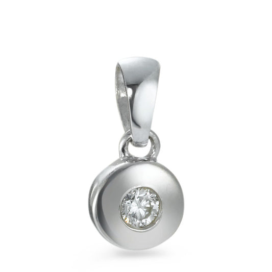 Pendentif Or blanc 18K Diamant 0.10 ct, p1