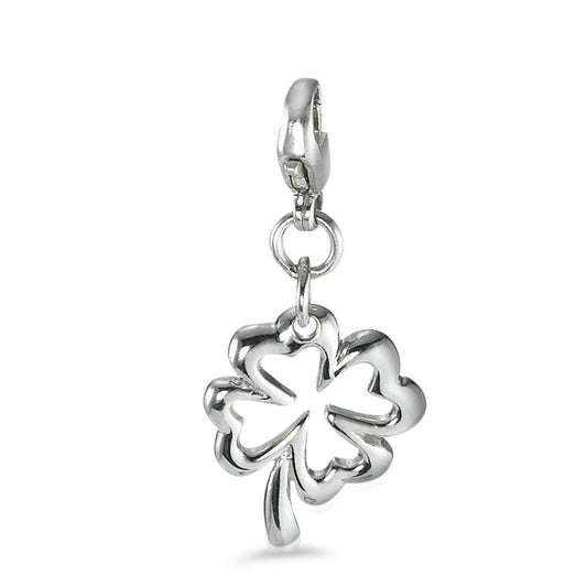 Charms Silber rhodiniert Kleeblatt