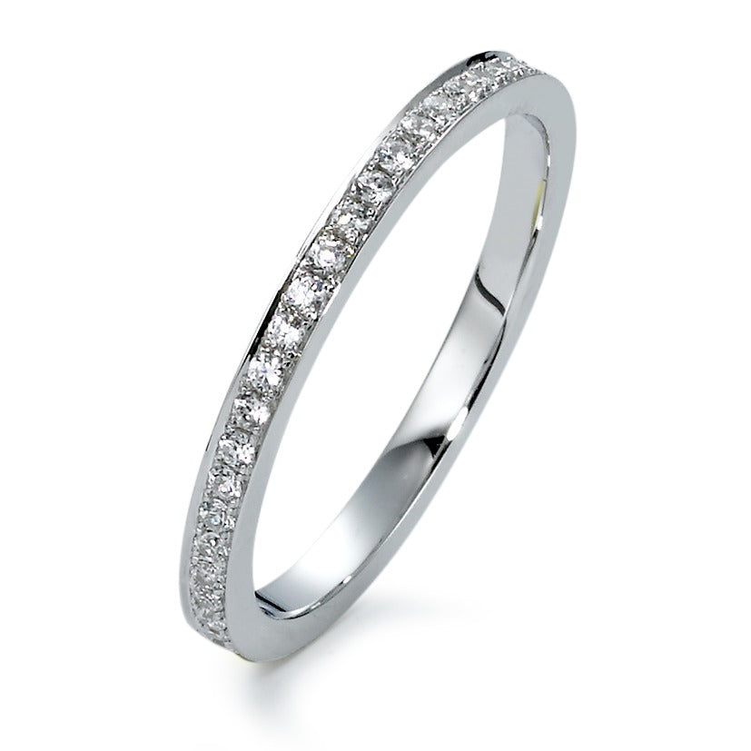 Bague d'éternité Argent Zircone blanc Rhodié