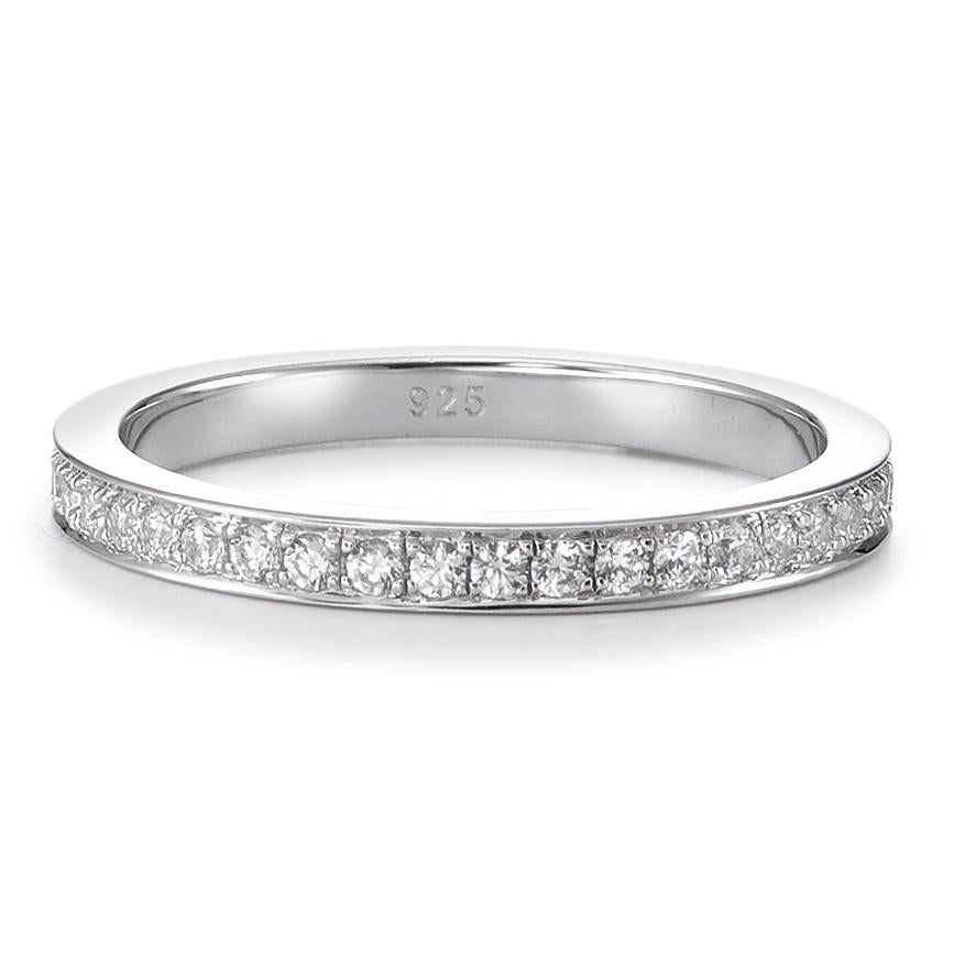 Bague d'éternité Argent Zircone blanc Rhodié