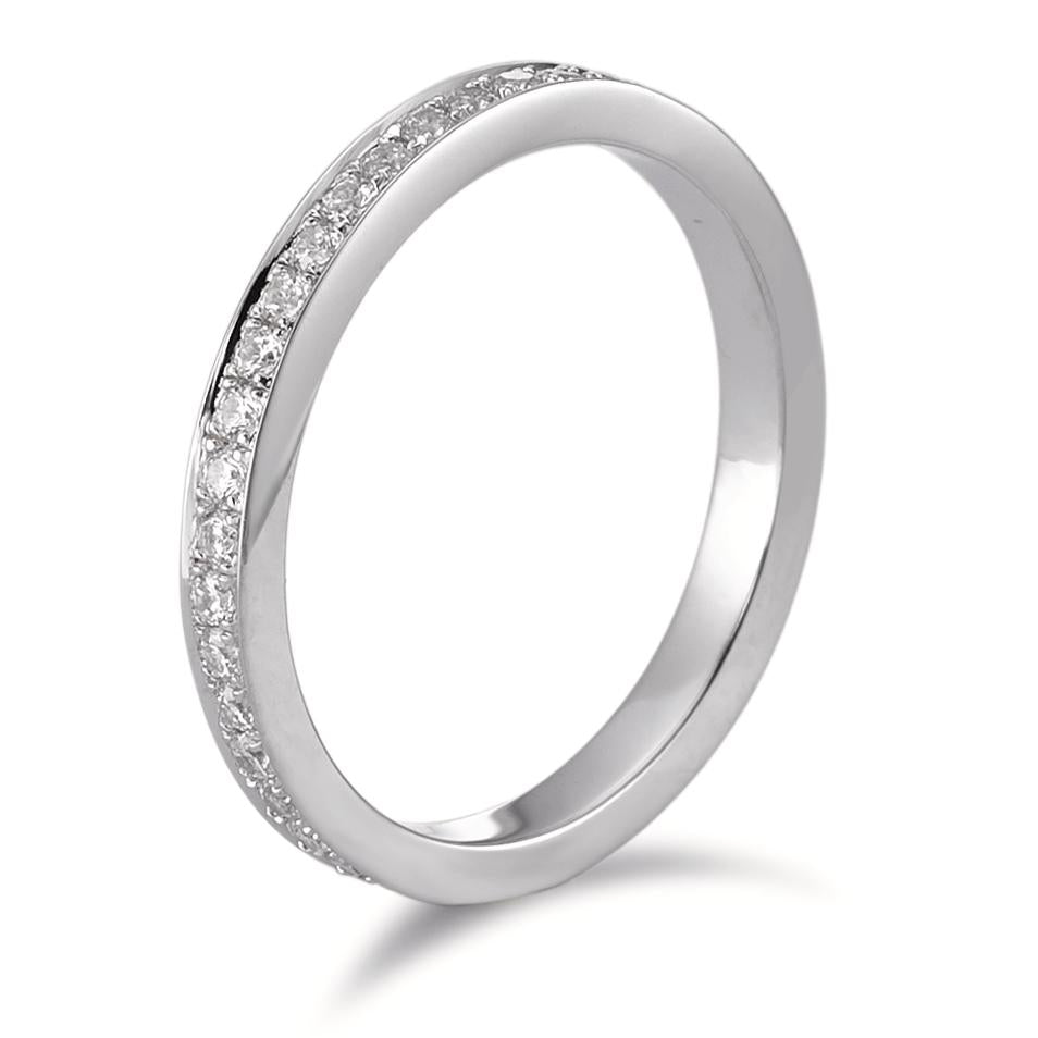 Bague d'éternité Argent Zircone blanc Rhodié