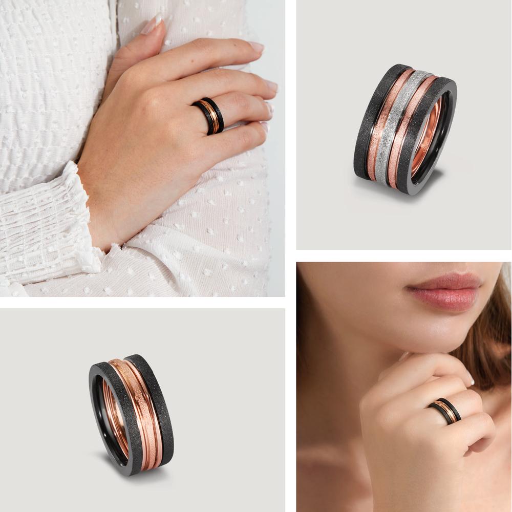 Bague à superposer Acier inoxydable rosé PVD