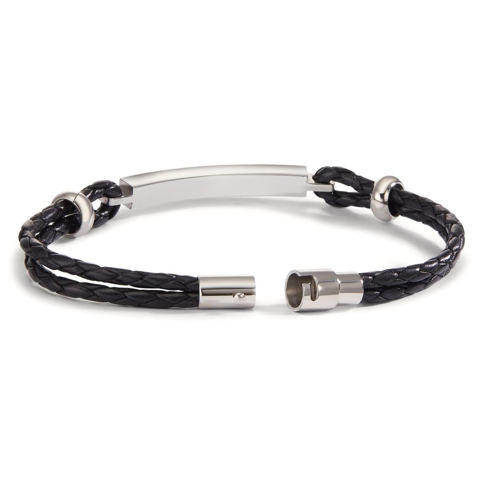 Bracciale con incisione Pelle, Acciaio inossidabile 20 cm