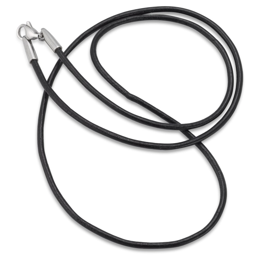 Collier Cuir, Acier inoxydable 50 cm Ø2 mm