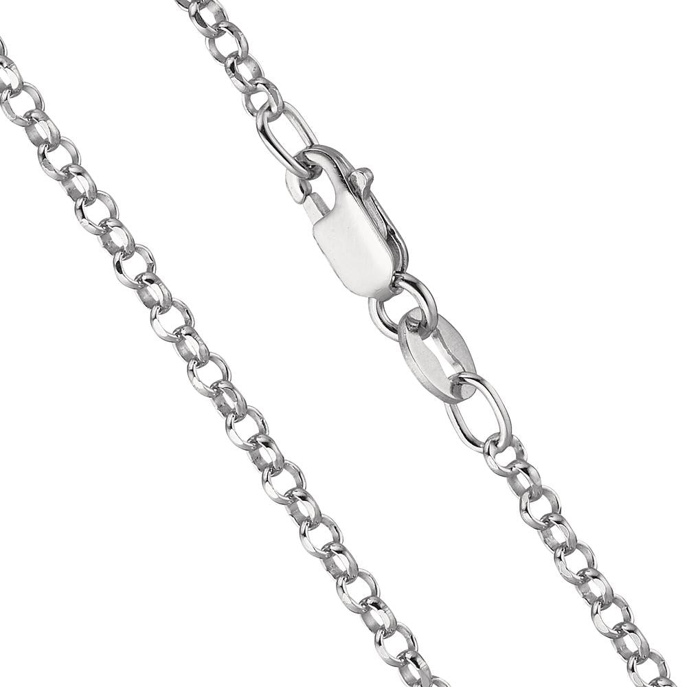 Chaînette Argent Rhodié 42 cm Ø2.2 mm