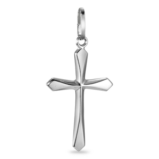 Pendentif Or blanc 9K Croix