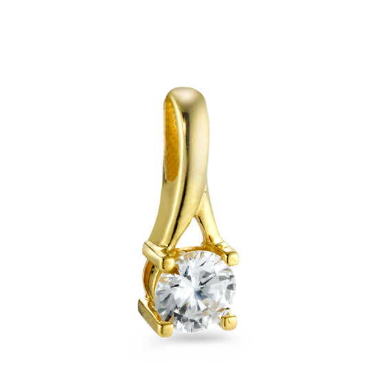 Ciondolo Oro giallo 375/9K Zirconia bianco