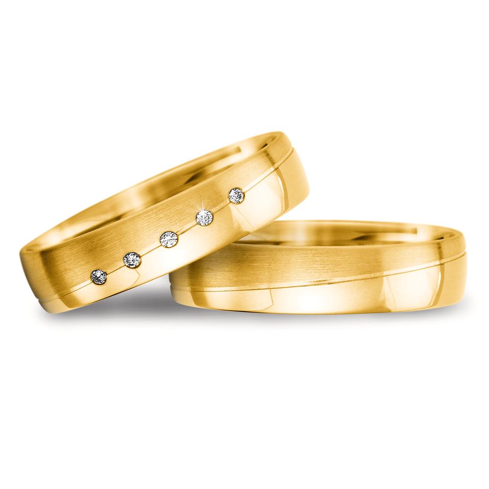 Partnerring 750/18 K Gelbgold