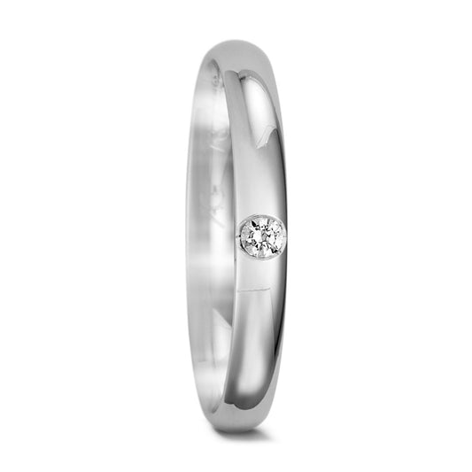 Alliance Or blanc 18K Diamant 0.05 ct, w-si